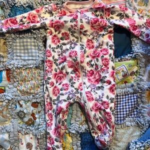 Flower footie sleeper